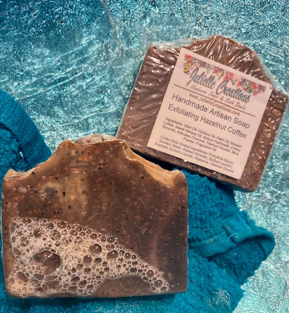 Hazelnut Coffee Exfoliating Handmade Artisan Soap -  Cold Process Soap